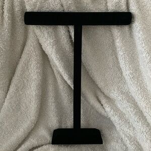 Black velvet jewelry stand
